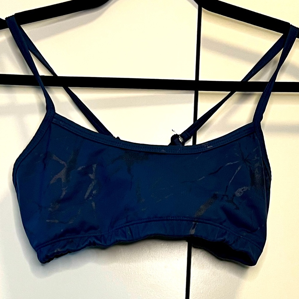 Beyond Yoga blue marble sports bra - M